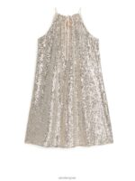 ARKET kleding 0DXJP79 zilver jurk met paillettenband vrouwen - Image 2