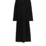 ARKET kleding 0DXJP80 zwart Boucle maxi-jurk vrouwen
