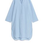 ARKET kleding 0DXJP82 blauw lichte denim overhemdjurk vrouwen