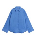 ARKET kleding 0DXJP8 blauw linnen overhemd vrouwen
