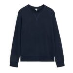 ARKET kleding 0DXJP912 donkerblauw sweatshirt van franse badstof Heren