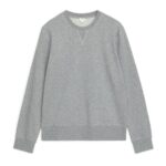 ARKET kleding 0DXJP914 grijs gemêleerd sweatshirt van franse badstof Heren