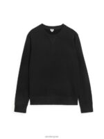 ARKET kleding 0DXJP918 zwart sweatshirt van franse badstof Heren