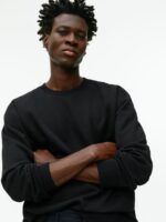 ARKET kleding 0DXJP919 zwart relaxed sweatshirt van badstof Heren - Image 4