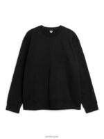ARKET kleding 0DXJP919 zwart relaxed sweatshirt van badstof Heren - Image 5