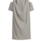 ARKET kleding 0DXJP91 taupe uitgesneden midi-jurk vrouwen