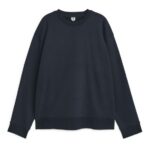 ARKET kleding 0DXJP920 donkerblauw relaxed sweatshirt van badstof Heren