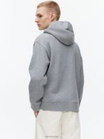 ARKET kleding 0DXJP921 grijs gemêleerd relaxte badstof hoodie Heren - Image 3