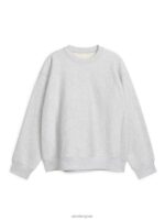ARKET kleding 0DXJP923 lichtgrijs los zwaar sweatshirt Heren
