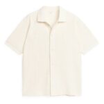 ARKET kleding 0DXJP928 gebroken wit Overhemd van wafelgebreid katoen Heren