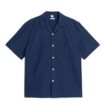 ARKET kleding 0DXJP929 donkerblauw resortoverhemd Heren