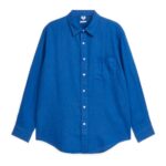 ARKET kleding 0DXJP939 blauw relaxed-fit linnen overhemd Heren