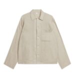 ARKET kleding 0DXJP948 beige linnen overhemd Heren