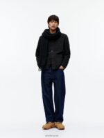 ARKET kleding 0DXJP955 zwart overdyed twill overshirt Heren - Image 2