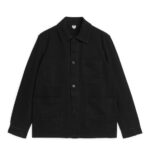 ARKET kleding 0DXJP955 zwart overdyed twill overshirt Heren