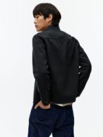 ARKET kleding 0DXJP955 zwart overdyed twill overshirt Heren - Image 4