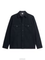 ARKET kleding 0DXJP962 donkerblauw wollen overshirt Heren - Image 5