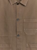 ARKET kleding 0DXJP964 kaki groen overdyed twill overshirt Heren - Image 6