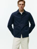 ARKET kleding 0DXJP965 donkerblauw overdyed twill overshirt Heren - Image 11