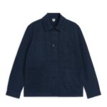 ARKET kleding 0DXJP965 donkerblauw overdyed twill overshirt Heren