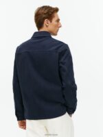 ARKET kleding 0DXJP965 donkerblauw overdyed twill overshirt Heren - Image 7