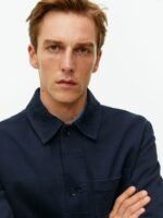 ARKET kleding 0DXJP965 donkerblauw overdyed twill overshirt Heren - Image 9