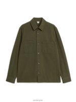 ARKET kleding 0DXJP968 groente Overhemd van katoenen twill Heren