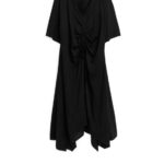 ARKET kleding 0DXJP96 zwart midi-jersey jurk vrouwen