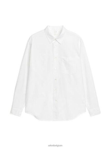ARKET kleding 0DXJP970 wit relaxed oxford-overhemd Heren