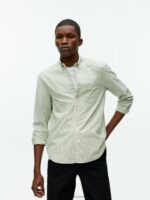 ARKET kleding 0DXJP972 groen/gestreept Oxford-shirt Heren - Image 3
