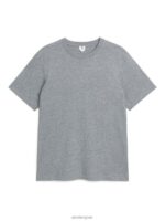 ARKET kleding 0DXJP988 grijs gemêleerd middelzwaar t-shirt vrouwen
