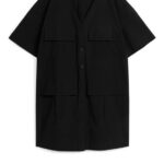 ARKET kleding 0DXJP98 zwart praktische jurk vrouwen