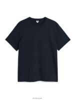 ARKET kleding 0DXJP991 donkerblauw middelzwaar t-shirt vrouwen - Image 5