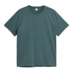 ARKET kleding 0DXJP993 donkere benzine middelzwaar t-shirt vrouwen