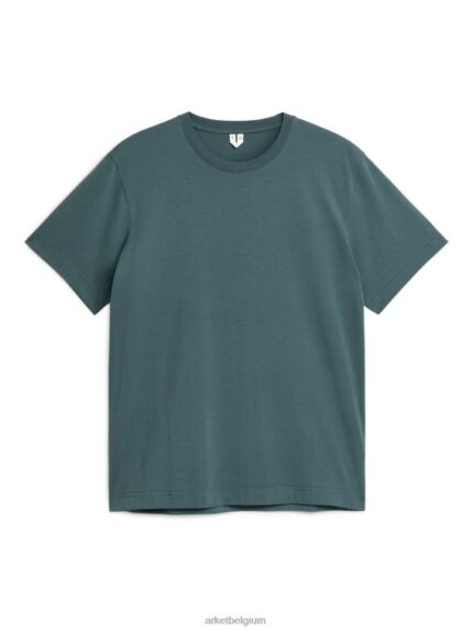 ARKET kleding 0DXJP993 donkere benzine middelzwaar t-shirt vrouwen