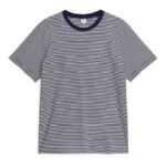 ARKET kleding 0DXJP994 donkerblauw/wit middelzwaar t-shirt vrouwen