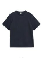 ARKET kleding 0DXJP999 donkerblauw zwaargewicht t-shirt vrouwen - Image 6