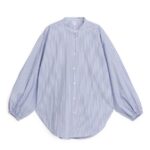 ARKET kleding 0DXJP9 blauw Wit relaxed katoenen overhemd vrouwen