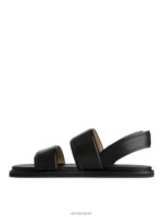 ARKET schoenen 0DXJP1271 zwart Leren sandalen met gesp Heren - Image 2
