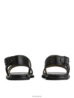 ARKET schoenen 0DXJP1271 zwart Leren sandalen met gesp Heren - Image 4