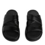 ARKET schoenen 0DXJP1272 zwart leren schuifsandalen Heren