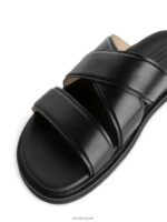 ARKET schoenen 0DXJP1272 zwart leren schuifsandalen Heren - Image 5
