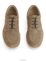 ARKET schoenen 0DXJP1274 beige Derby schoenen van suède vibram Heren - Image 3