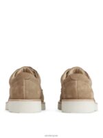 ARKET schoenen 0DXJP1274 beige Derby schoenen van suède vibram Heren - Image 4