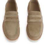 ARKET schoenen 0DXJP1275 beige Suede-vibram loafers Heren
