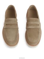 ARKET schoenen 0DXJP1275 beige Suede-vibram loafers Heren - Image 3