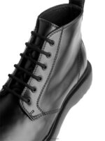 ARKET schoenen 0DXJP1277 zwart leren veterlaarzen Heren - Image 7