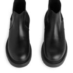 ARKET schoenen 0DXJP1278 zwart leren laarzen Heren