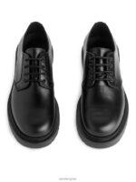ARKET schoenen 0DXJP1279 zwart dikke leren derbyschoenen Heren - Image 7