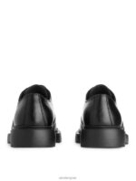 ARKET schoenen 0DXJP1279 zwart dikke leren derbyschoenen Heren - Image 8